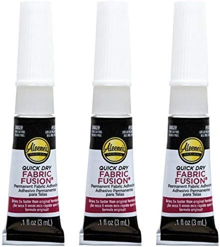 Aleene's Quick Dry Fusion Fabric Adhesive.1 Fl Oz-3 Pack, Clear | Amazon (US)
