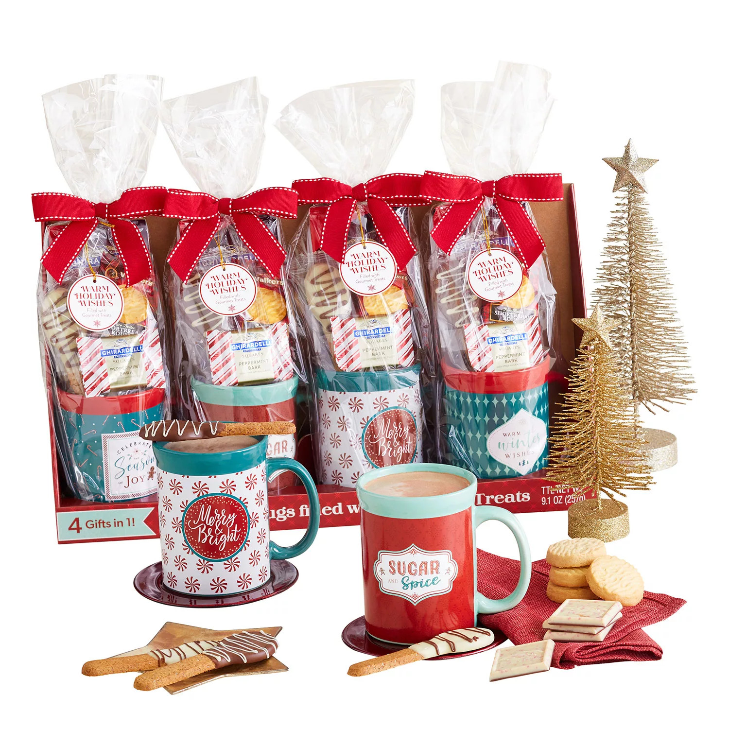 Holiday Ceramic Mug Break-a-Part Gift Set, 4 pk. | Sam's Club