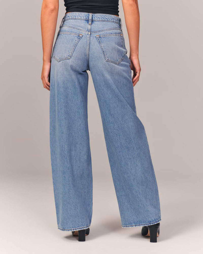 Mid Rise Ultra Wide Leg Jean | Abercrombie & Fitch (US)