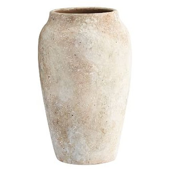 Artisan Handcrafted Terracotta Vases - White | Pottery Barn (US)