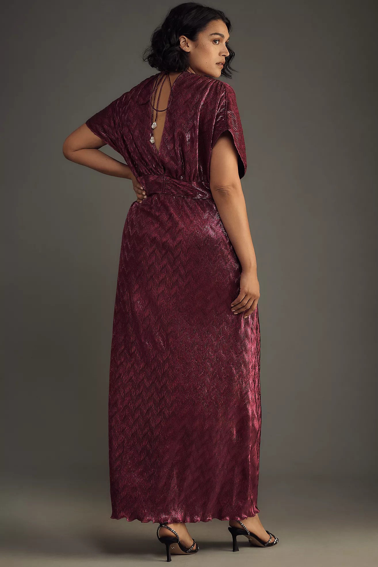 Saylor NYC Brea Short-Sleeve V-Neck Midi Dress | Anthropologie (US)