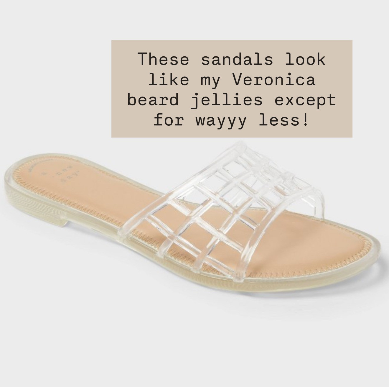 These jelly slides remind me of a designer brand jelly sandal I have! This is such a great price point! Perfect shoes for everyday or the pool/beach!

Loverly Grey, jelly slides, jelly shoes, Target, summer shoes, sandals, beach shoes, pool shoes 

 #LTKSeasonal