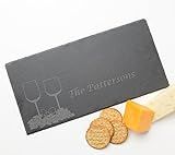 Personalized Slate Cheese Board, Custom Engraved Slate Cheese Board Wine Glass Design 5-Personalized | Amazon (US)
