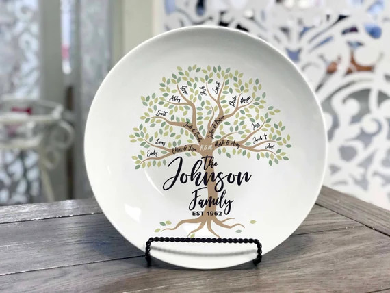 Family Tree Platter, Family Tree Gift, Family Tree, Family Gift, Family Keepsake, Housewarming Gi... | Etsy (US)