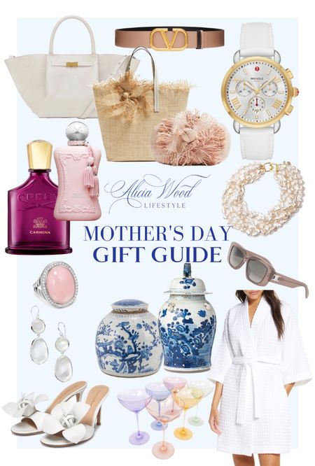 Mother’s Day Gift Guide for all of the wonderful Mom’s in your life!

Floral garden ginger jar
Le fleur Fringe  clutch in blush
Large mixed cut Rock Candy earrings
Delina Eau de Parfum
Estelle colored martini glasses 
Lucille floral high heel 
La fleur tote in white
V logo leather belt 
triomphe butterfly sunglasses 
Sporty Michele watch
Multi strand pearl necklace 
Womens waffle robe
Carmina Eau de parfum 
Oversized blue & white temple jar
Albion oval ring with diamonds 


#LTKstyletip #LTKGiftGuide #LTKSeasonal