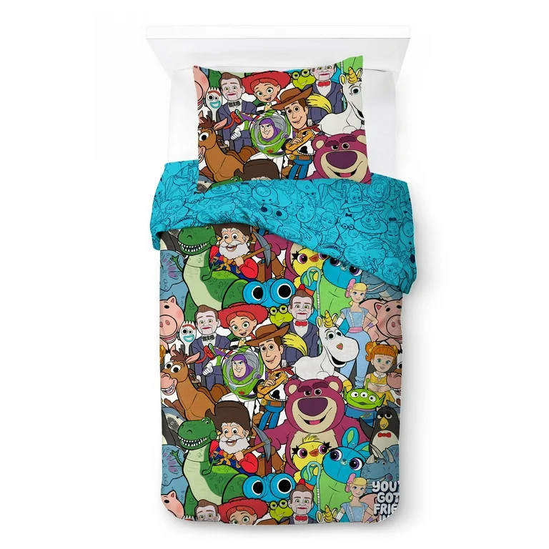 Disney Toy Story You've Got a Friend Reversible Comforter and Pillowcase Set, Twin/Full, Kids Bed... | Walmart (US)