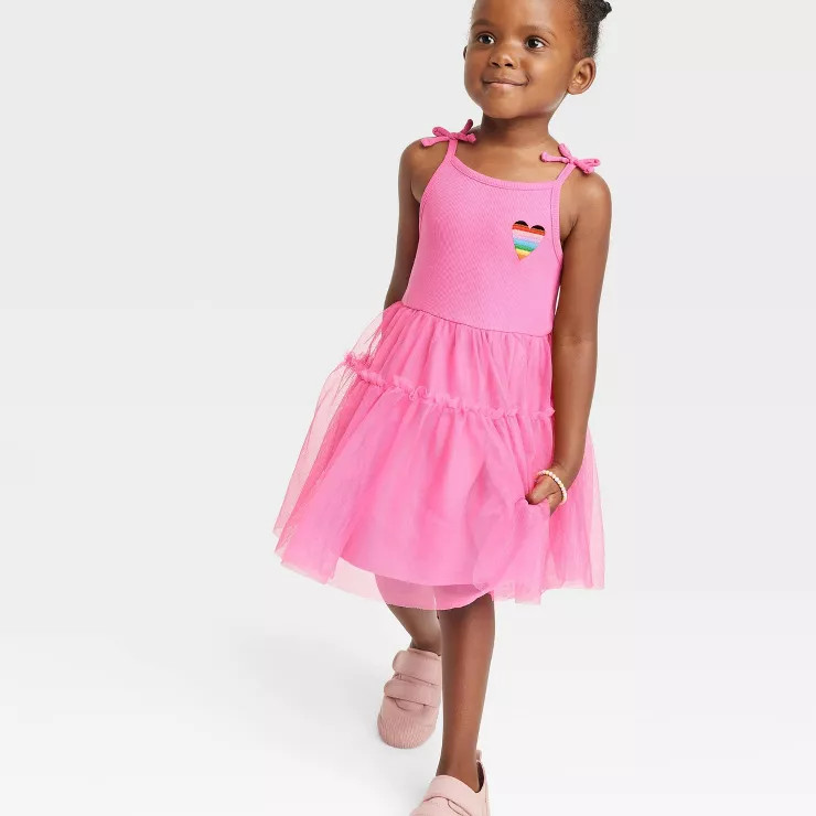 Pride Toddler Sleeveless A-Line Dress - Pink | Target