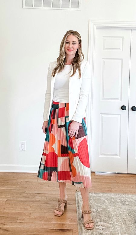 Easter outfit. Finally found a super similar version of this skirt! Same sale sandals I wore earlier this week and will wear out this summer! 

#LTKstyletip #LTKfindsunder100