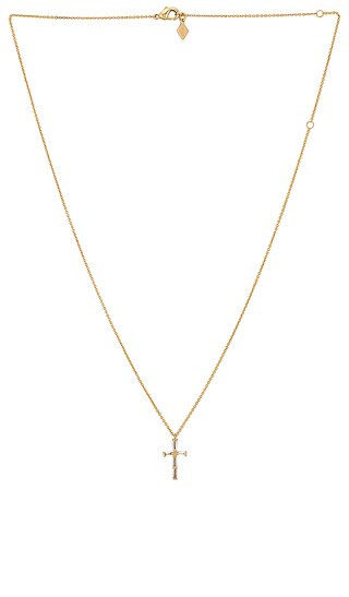 Dominique Cross Pendant Necklace in Gold | Revolve Clothing (Global)