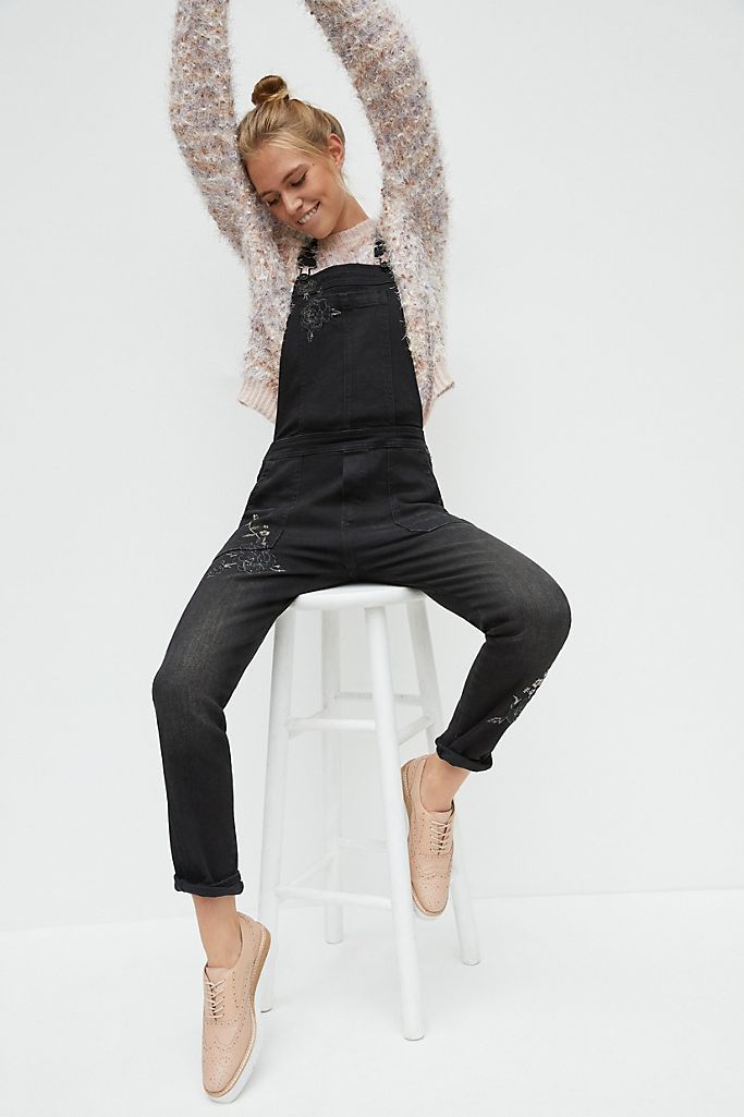 Driftwood Olivia Embroidered Overalls | Anthropologie (US)