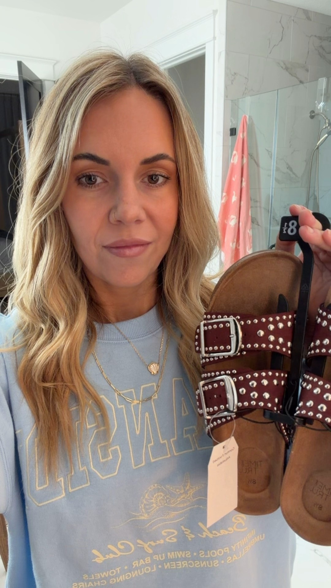 $22 footbed sandals!!! Other colors too! I’m totally obsessed!!! They are TTS and I did 8.5. I’m an 8-8.5 in all sandals. The beaded pink pair are so cute too and I just ordered them! Walmart sandals for the win! #walmart #footbedsandals #walmartstyle #springsandals  

#LTKvlog #LTKootd