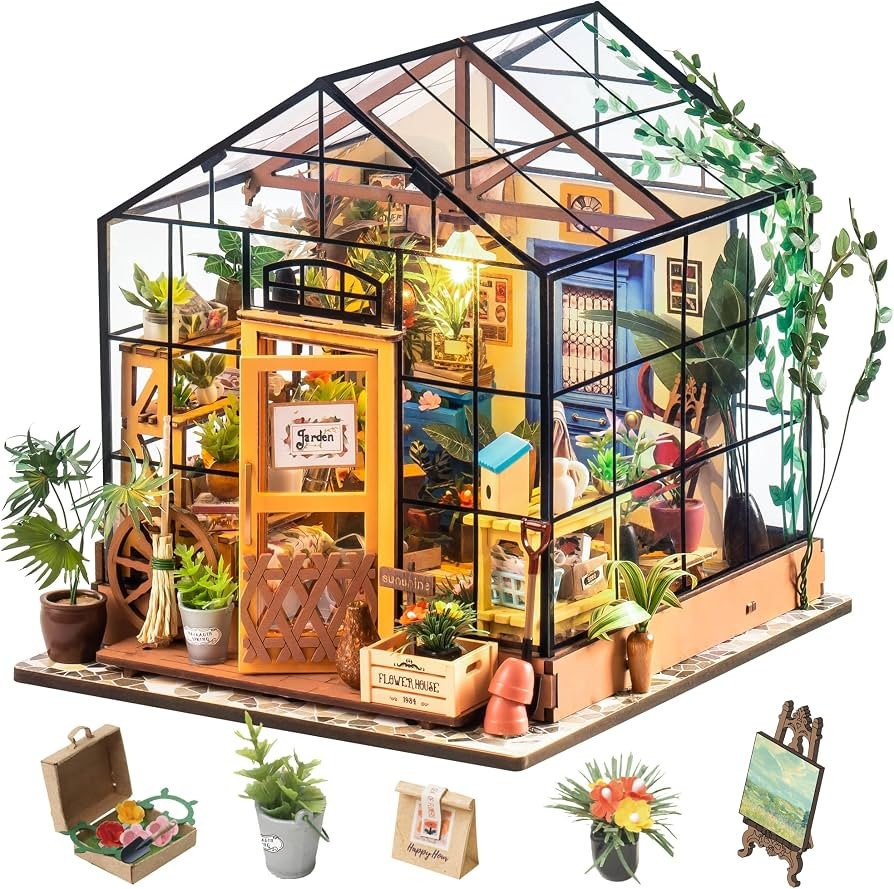 Rolife DIY Miniaturhaus f\u00fcr Erwachsene, Blumenhaus von Cathy, Baus\u00e4tze f\u00fcr Puppenh... | Amazon (DE)