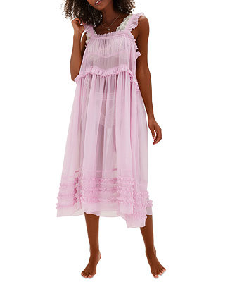 Women's Moon Phase Sheer Midi Nightgown | Macy's