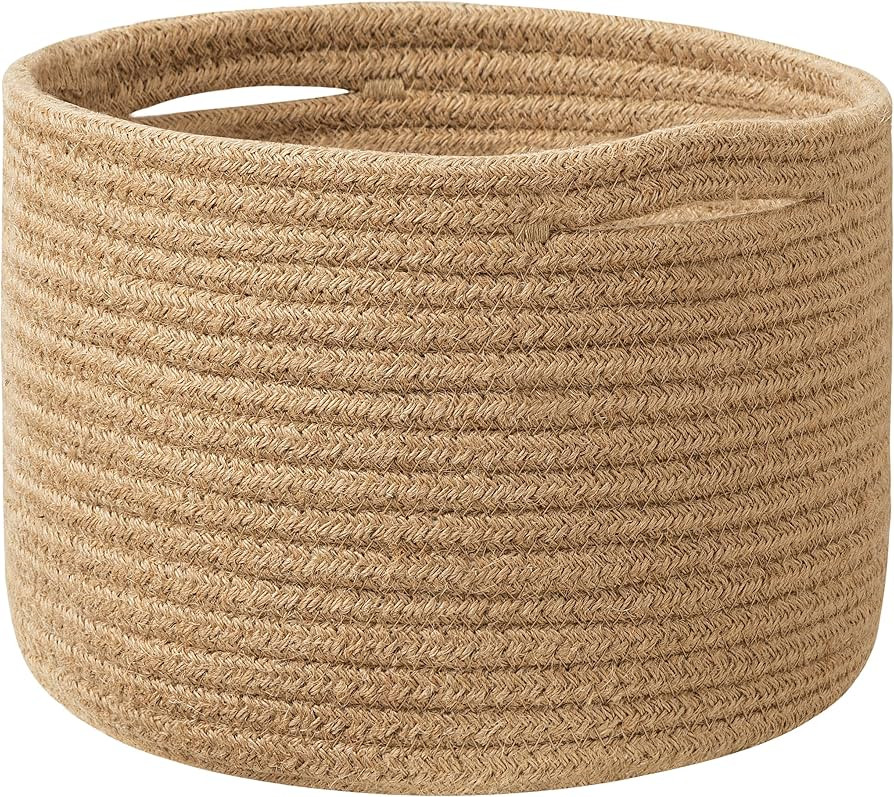 UBBCARE Small Basket for Organizing, Round Woven Basket With Handles, Small Storage Basket for de... | Amazon (US)