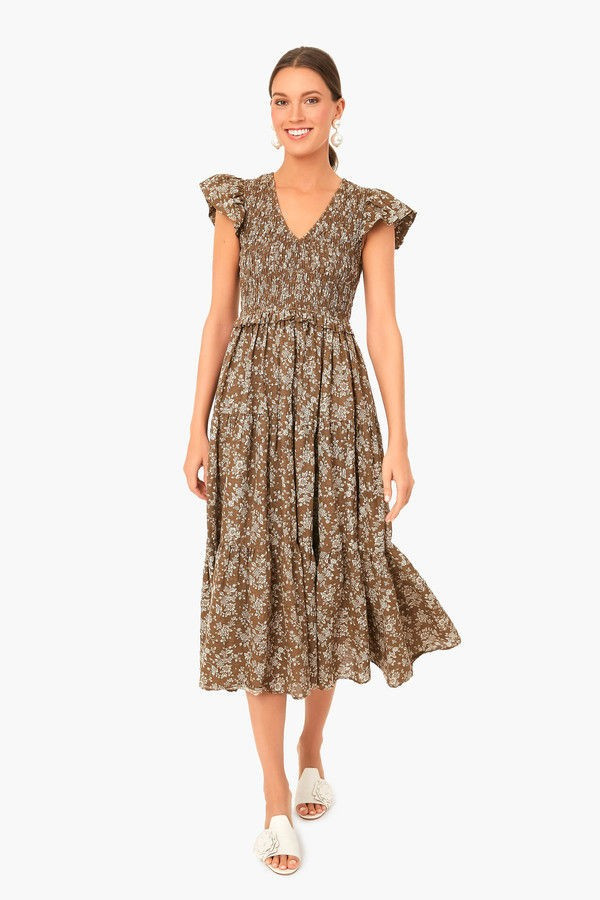 Brown Floral Phoebe Dress | Tuckernuck (US)