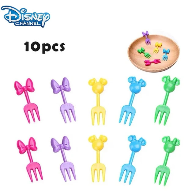 Disney Mickey Mouse Fruit Fork Suit Cute Dessert Fork Cartoon Funny Fruit Labels Candy Colors Fru... | AliExpress (US)
