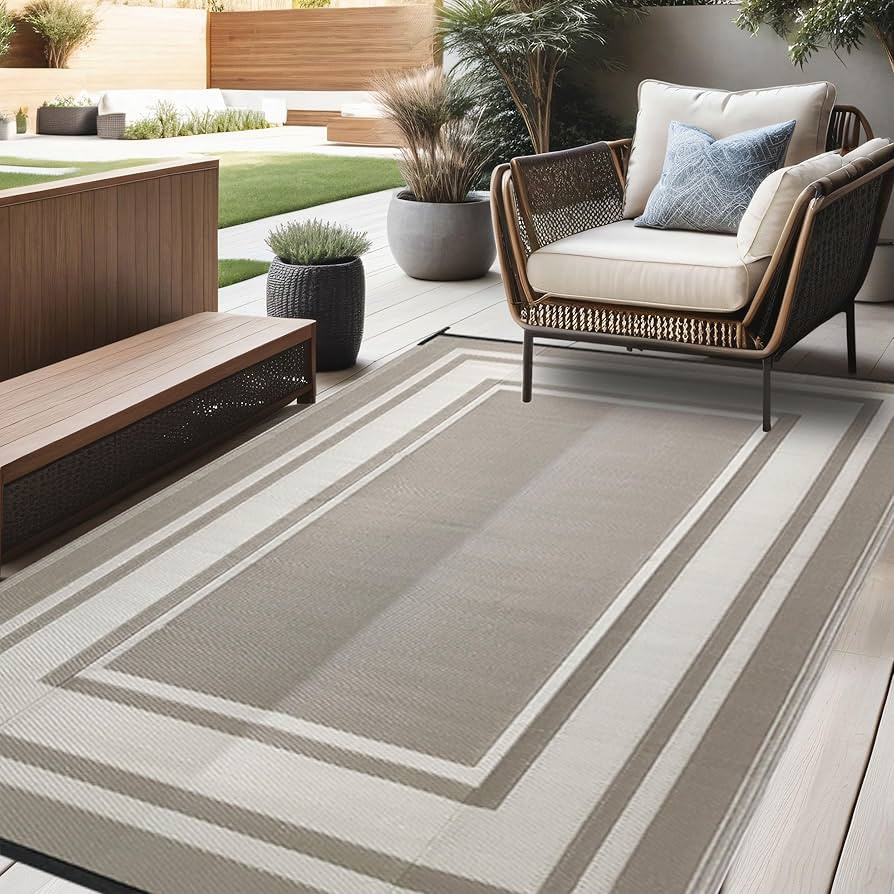 Rurality Outdoor Rugs 5x8 for Patios Clearance,Waterproof Mats for Porch,Deck,Plastic Straw Area ... | Amazon (US)