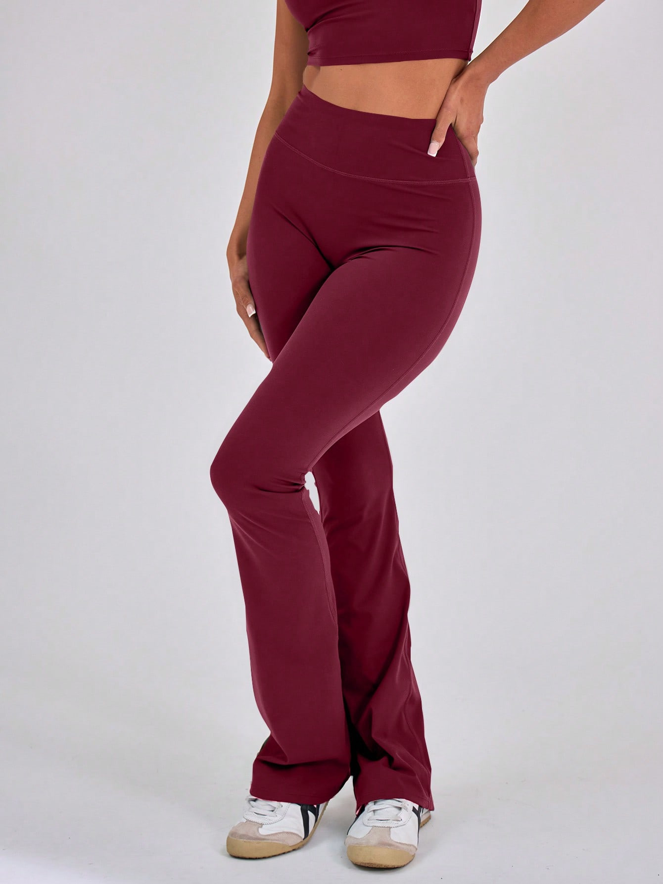 MUSERA High Waisted Sculpt Flare Sports Leggings Only | SHEIN