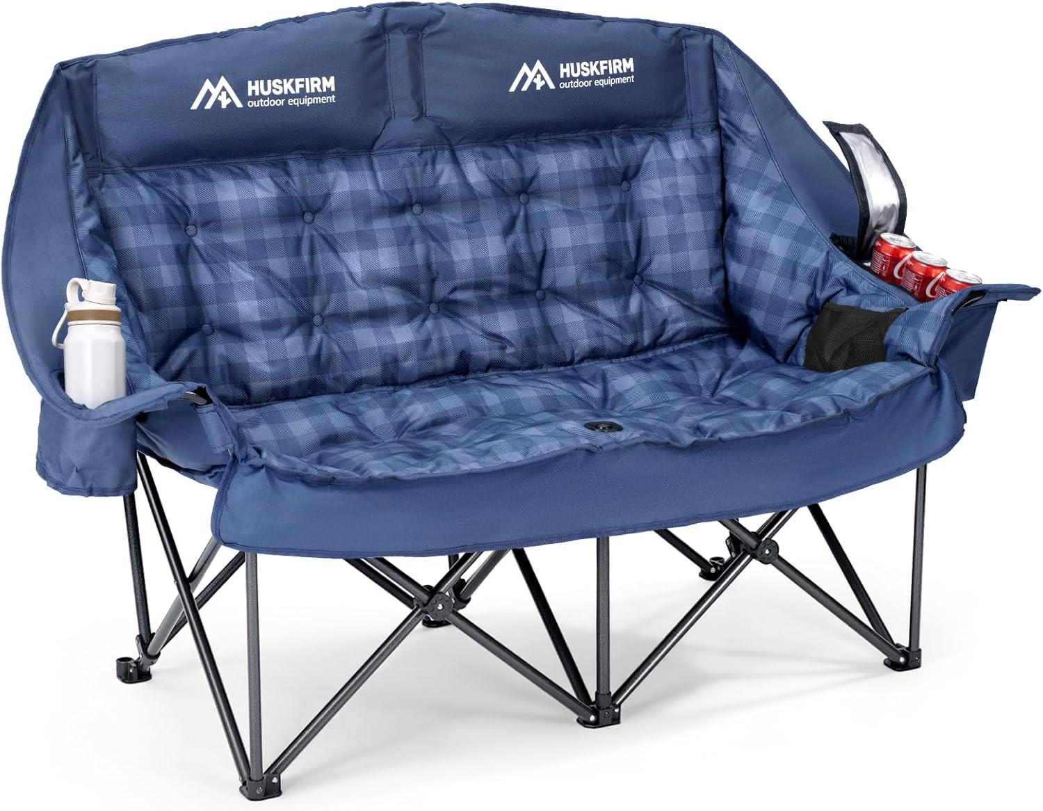 Padded Double Camping Chair High Back 2 Person Camping Chair Oversized Camping Loveseat Support 8... | Amazon (US)