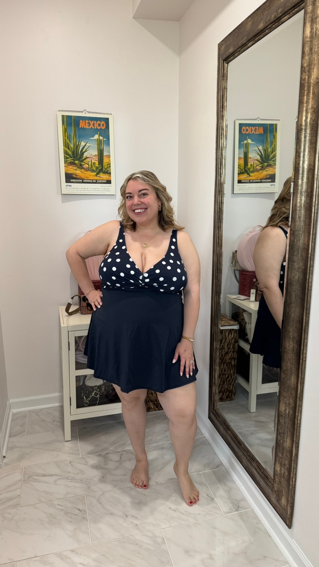 The cutest little swim dress you ever did see! 😊

I love the polka dots & navy combo; the fit is wonderful! It’s so cute and also comfy, which can be hard to find in a swimsuit. Use code OLIVIAULLA to save 35%! 🫶🏼

#LTKSaleAlert #LTKSwim #LTKPlusSize