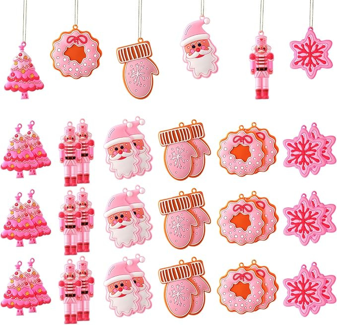 24 Pieces Christmas Snowman Hanging Ornaments Christmas Tree Ornaments Christmas Santa Ornaments ... | Amazon (US)