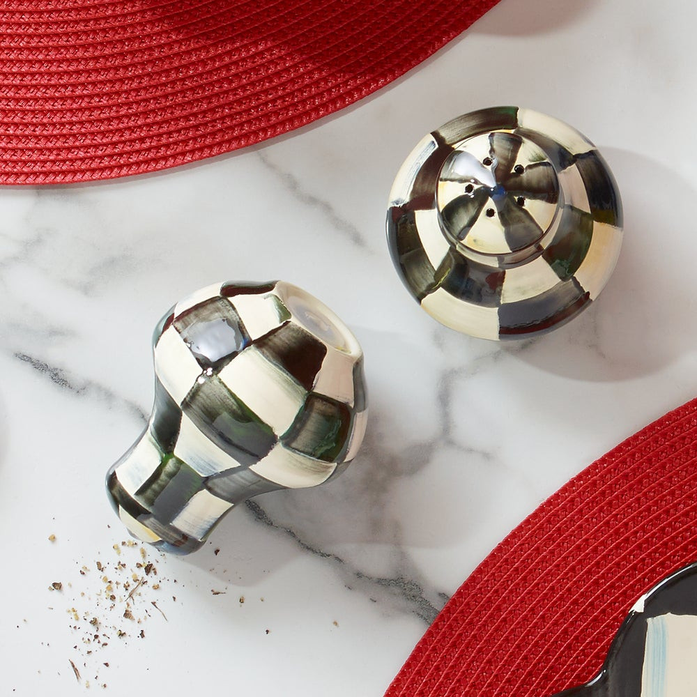 Courtly Check Salt & Pepper Shakers | MacKenzie-Childs