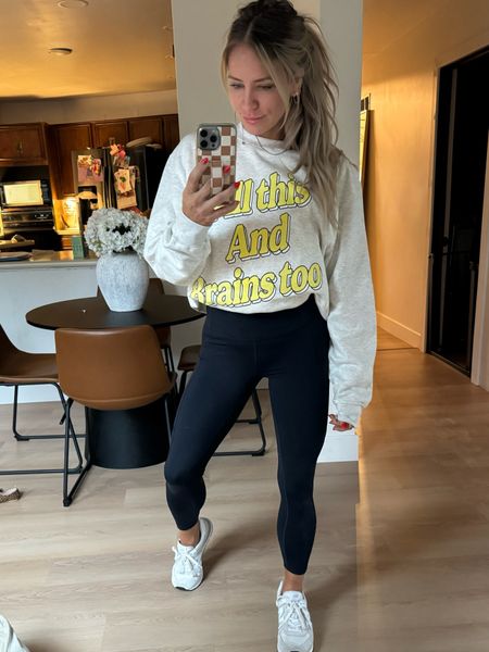Use code LOLAMARIE710 To shop the cutest spring graphics from Kristin Jones 💛 
I am wearing a large in the crewneck and small in the leggings. 

#LTKstyletip