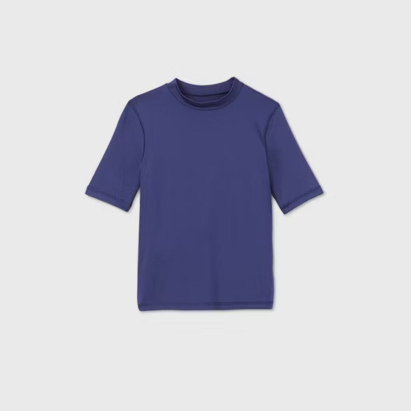 Boys' Short Sleeve Rash Guard Swim Shirt - Cat & Jack™ Navy | Target