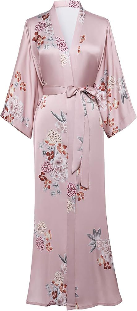 BABEYOND Long Print Kimono Robe Blouse Kimono Cover Up Loose Cardigan Top Outwear | Amazon (US)