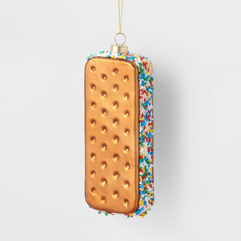 5.75" Glass Ice Cream Sandwich Christmas Tree Ornament - Wondershop™ | Target