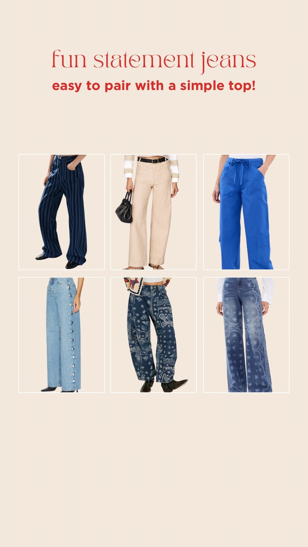 Statement jeans that I think are so fun!

#LTKgrwm #LTKootd