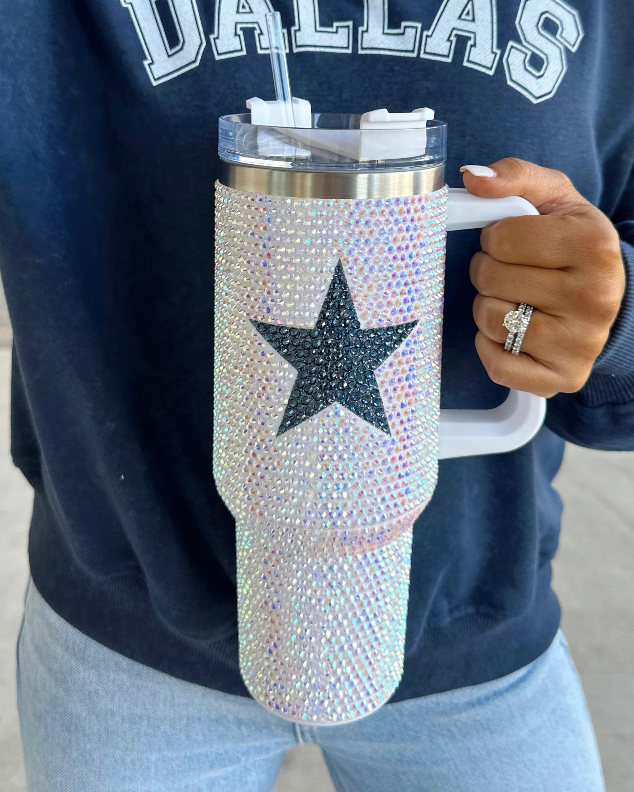 Crystal Navy Star Tumbler | Live Love Gameday®