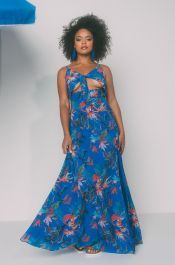 PARADISE FALLS TIE FRONT MAXI DRESS | AKIRA