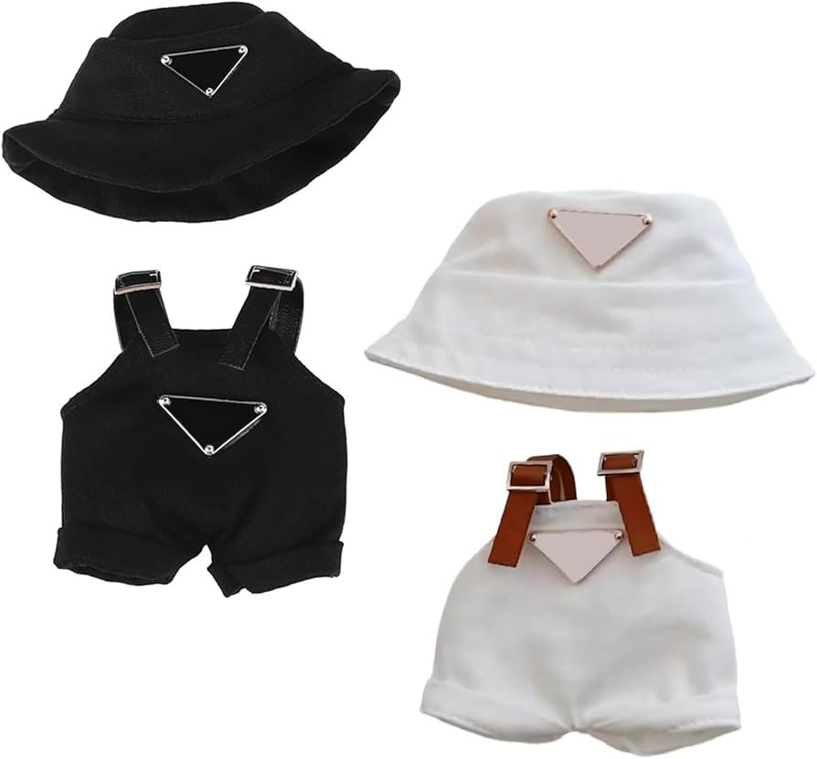 2PC Clothes Set for 17cm Doll,Outfit Set with Hat & Overalls of Clothes Designer,Doll Clothes of ... | Amazon (US)