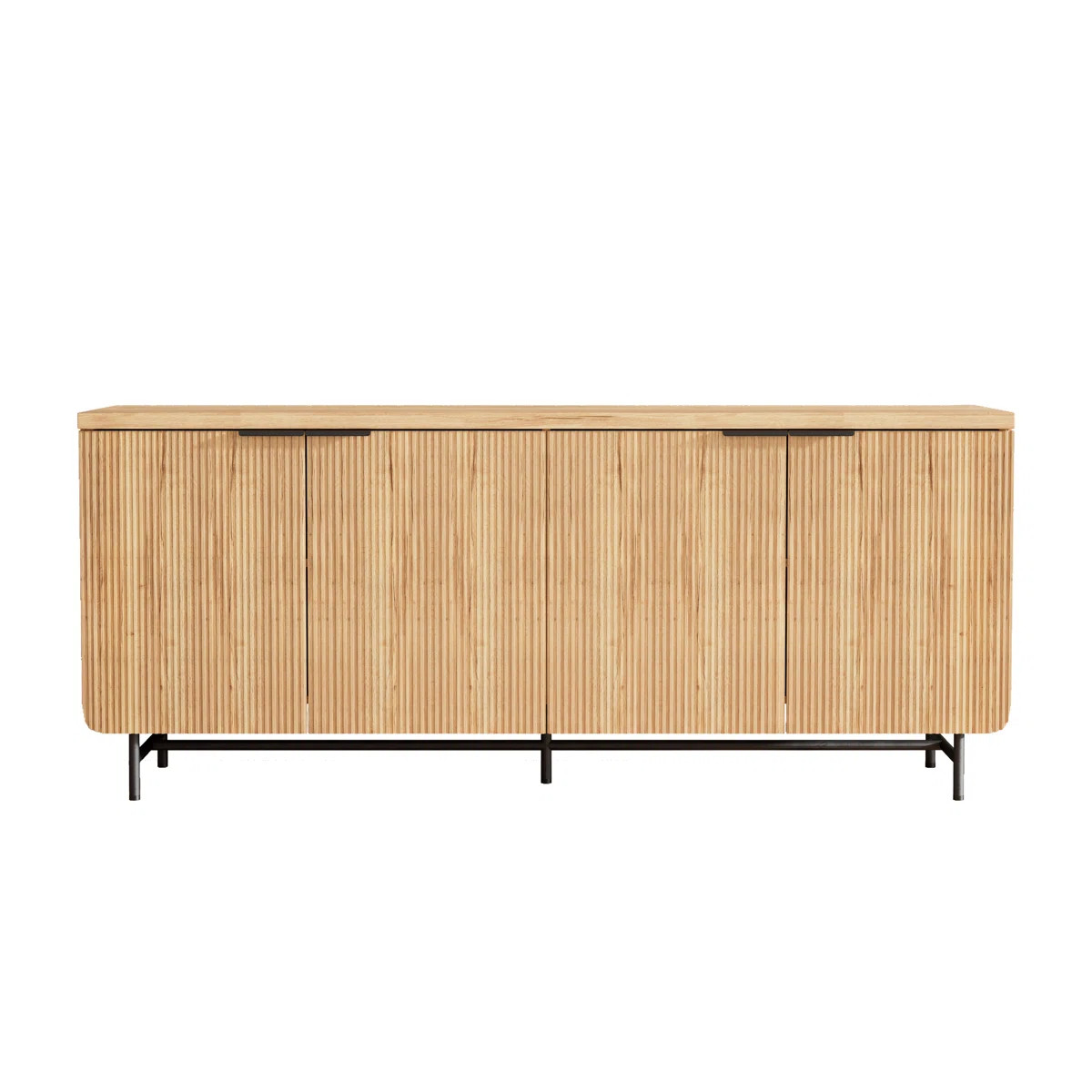 Mid Century & Scandinavian Fluted Door Kitchen Storage Sideboard Buffet Cabinet Console | Wayfair North America