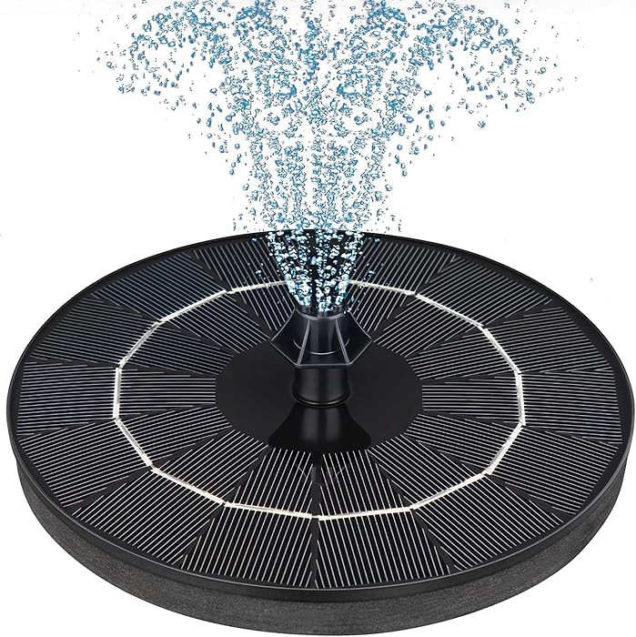 Mademax Upgraded Solar Fountain with 4 Easy Install Nozzle and Fixer, Solar Powered Fountain Pump... | Amazon (US)