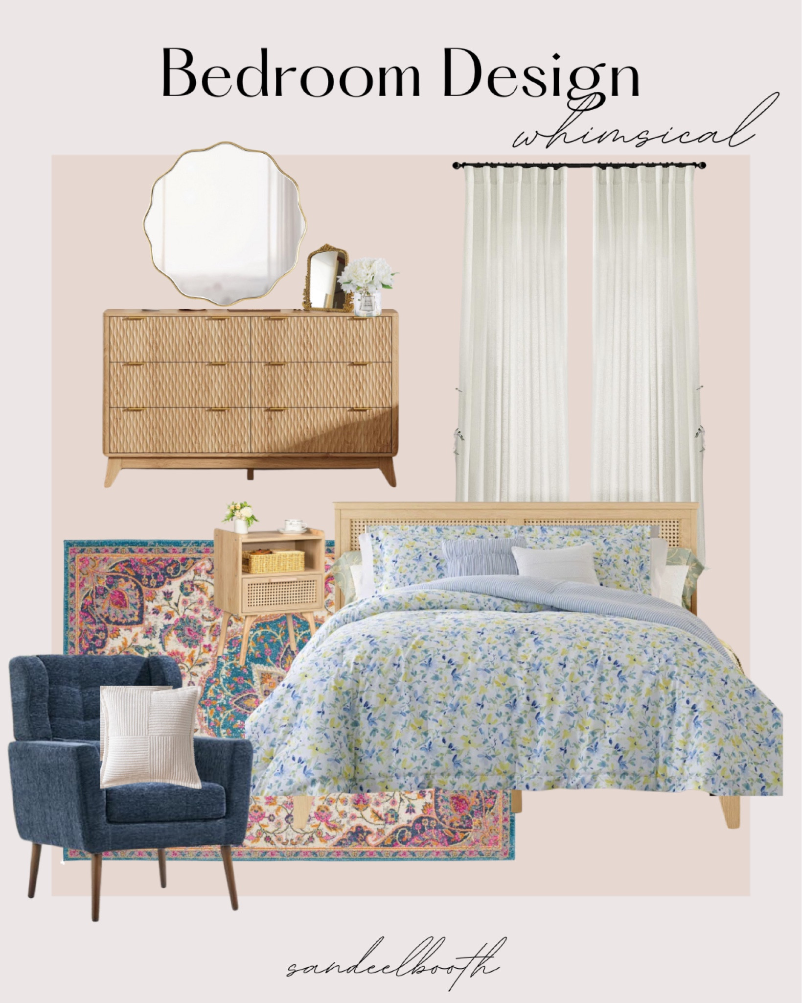 Whimsical styled bedroom! 

Whimsical bedroom, bedroom inspo, colorful bedroom, floral comforter, pops of blue, rattan bedroom furniture, affordable bedroom 

#LTKStyleTip #LTKHome