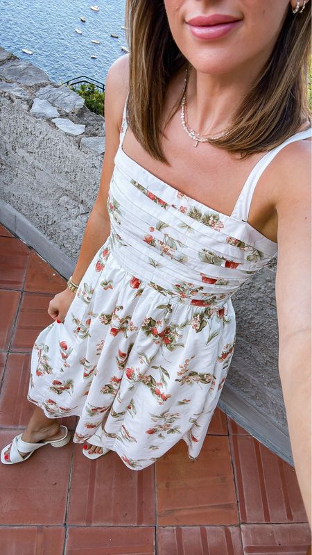 Abercrombie strawberry summer dress size XSP
Sandals size 7-go up if between sizes 
Amazon watch looks like Cartier 

#summer #Italy #travel #laurabeverlin

#LTKFindsUnder100 #LTKFindsUnder50 #LTKSaleAlert