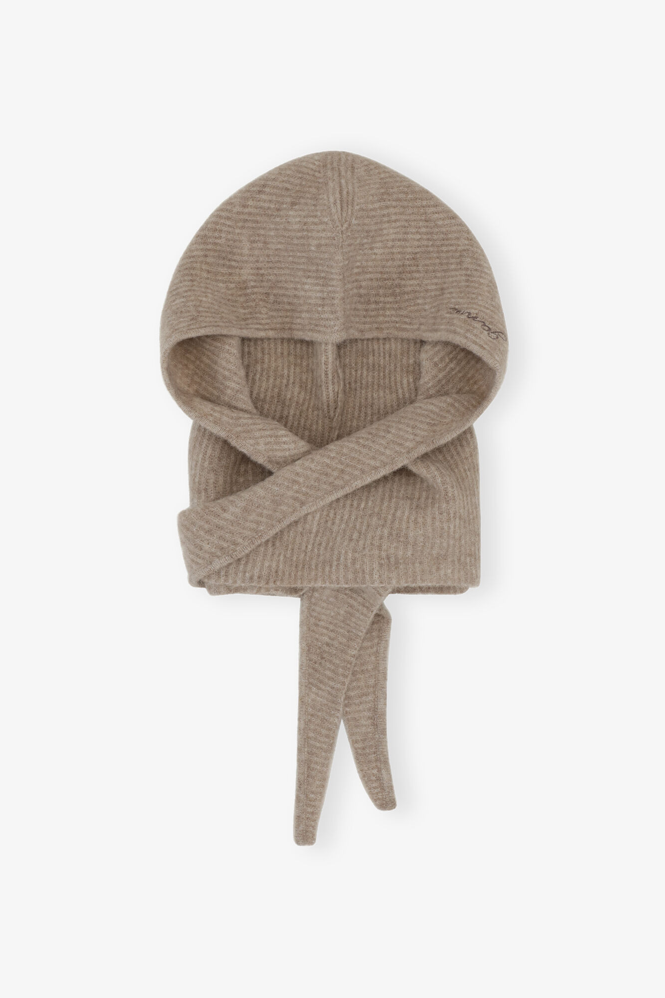 Brown Soft Wool Balaclava | Ganni