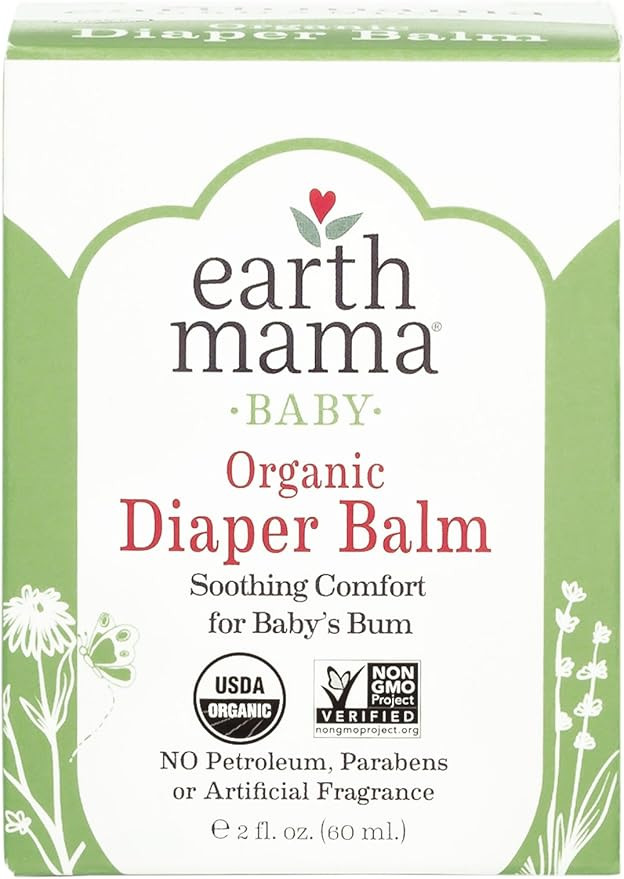 Organic Diaper Balm by Earth Mama | Safe Calendula Cream to Soothe and Protect Sensitive Skin, No... | Amazon (US)