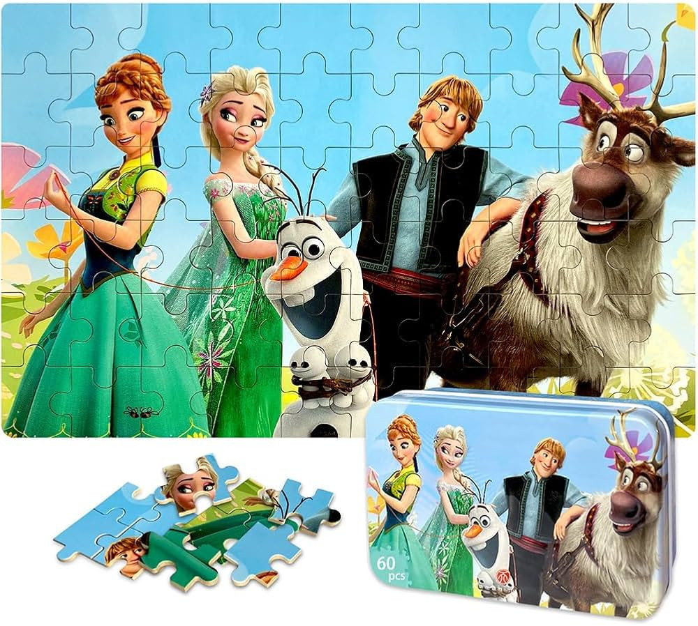 NEILDEN Puzzles for Kids Ages 4-6 Children Puzzles Preschool 60 Piece Puzzle in Metal Box (Superi... | Amazon (US)