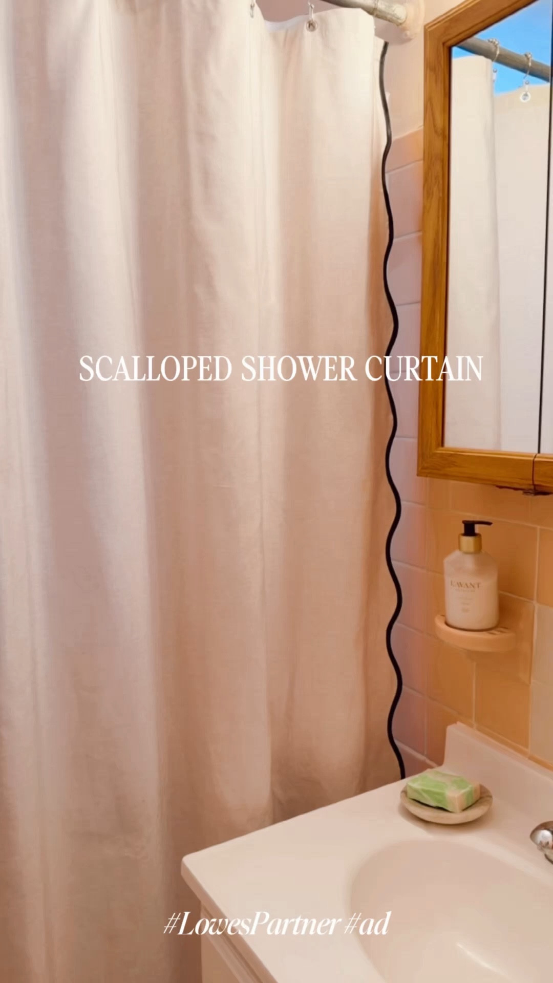 #ad Just swapped my bathroom curtains! These scalloped curtains are double-sided (so they actually look cute from inside and outside) and instantly made my space feel more elevated. Found them at @Lowe's  #lowespartner 

home decor, bathroom refresh, neutral bathroom, scalloped curtains, modern bathroom, affordable home finds,


#LTKfindsunder100 #LTKVideo #LTKhome