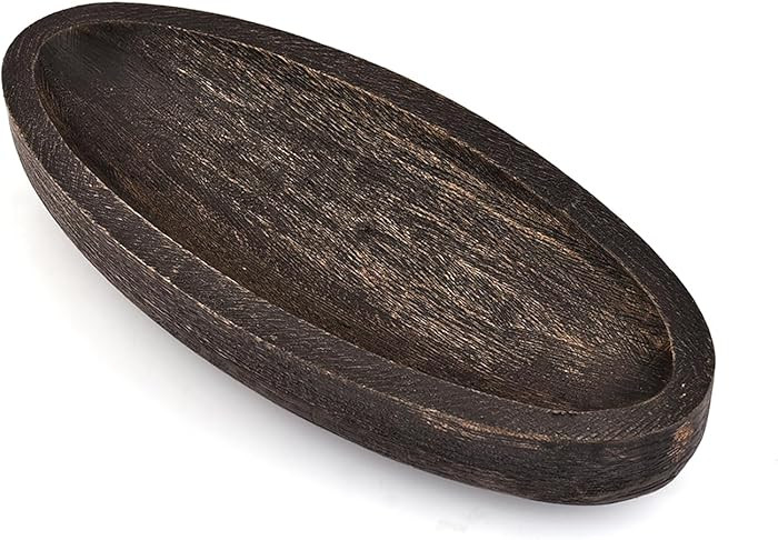 Decorative Bowl Mango Wood Oval Bowl with Black Finish for Coffee Table or Dining Table Décor fo... | Amazon (US)