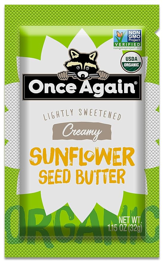 Once Again Organic Creamy Sunflower Butter - 1.15oz Squeeze Packs, 10 Count - Lightly Salted & Sw... | Amazon (US)