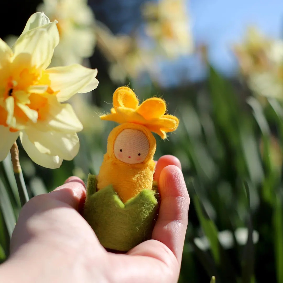 Yellow Flower Baby Doll // Waldorf Toy // Seasonal Puppet // Nature Table // Stocking Stuffer // ... | Etsy (US)
