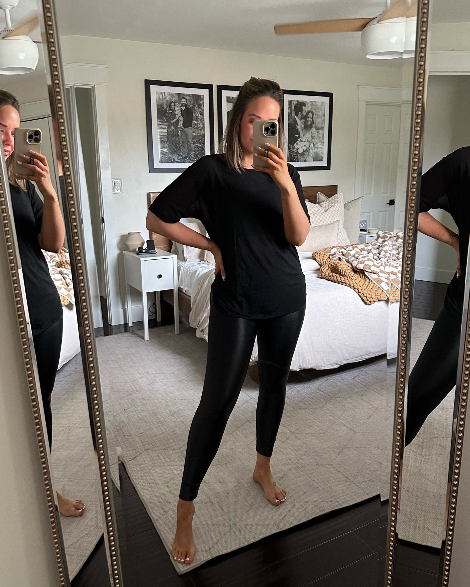 Liquid set from Noli 🖤 this mesh top is so perfect for working out. Wore yesterday to the gym and love! Size medium again. Code is LTKMAKAYLA20 for 20% off 🫶🏼 #noli #sponsored 

Workout set, mesh top, black leggings, everyday leggings 

#LTKfit