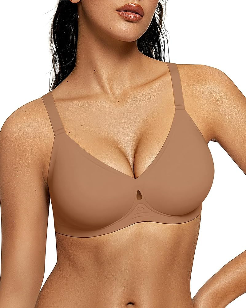 Wireless Bras for Women No Underwire Jelly Bras Seamless Push Up Full Coverage Bralettes Comforta... | Amazon (US)