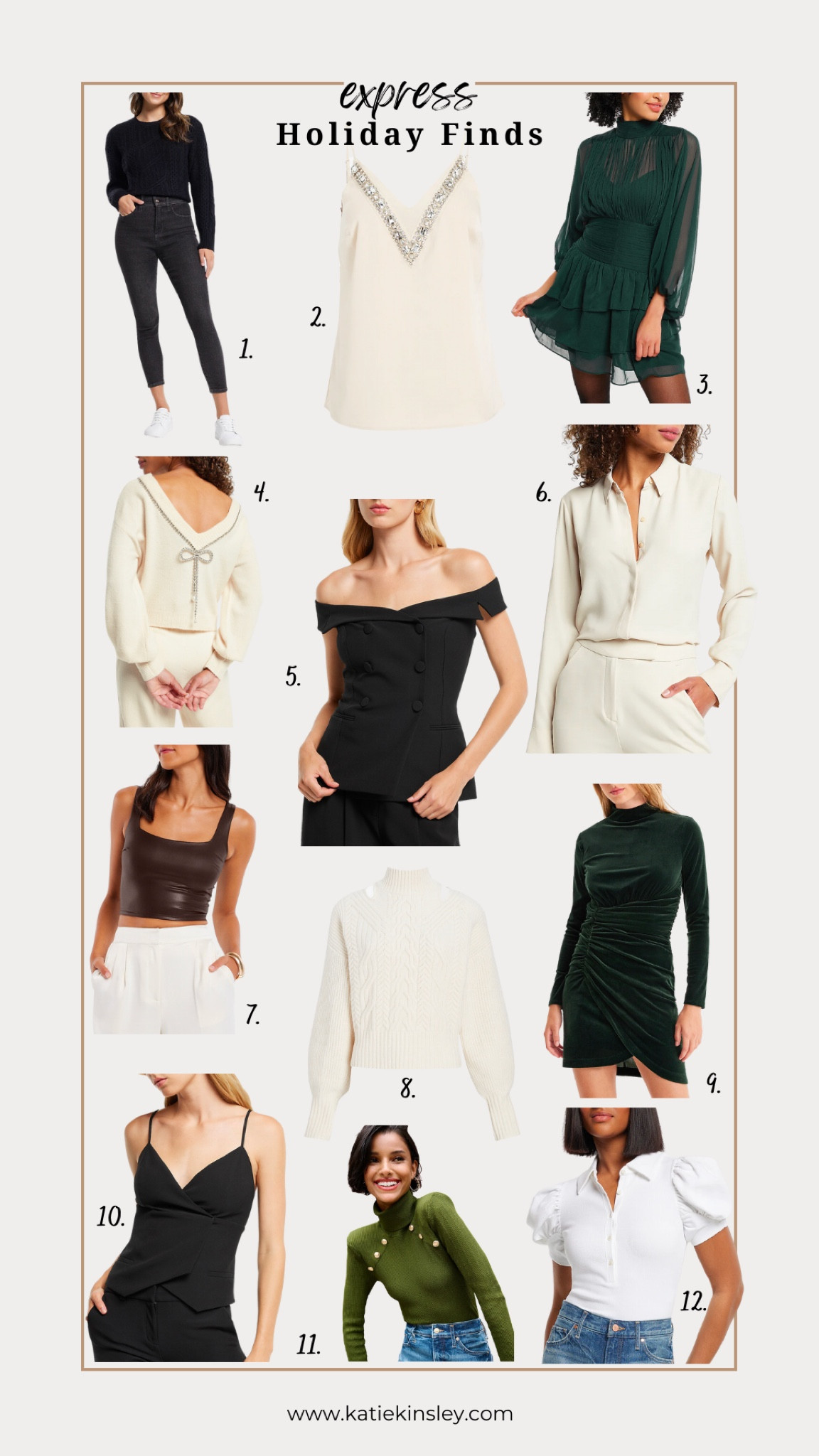 Shopping express

Black jeans, sparkle tank top, green dress, bow back sweater, leather tank top, white button down, puff sleeve top, green sweater, black tank, white sweater

#LTKGiftGuide #LTKunder100 #LTKHoliday