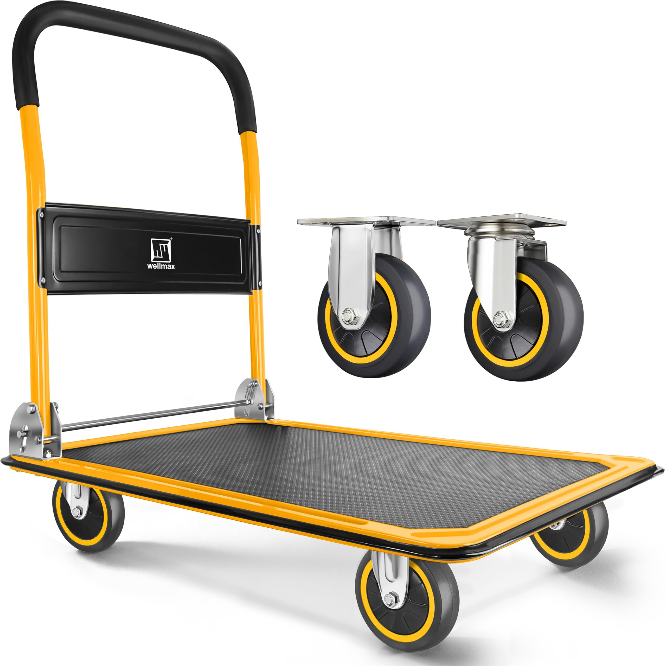 Push Cart Dolly by Wellmax, Moving Platform Hand Truck, Foldable for Easy Storage and 360 Degree ... | Amazon (US)