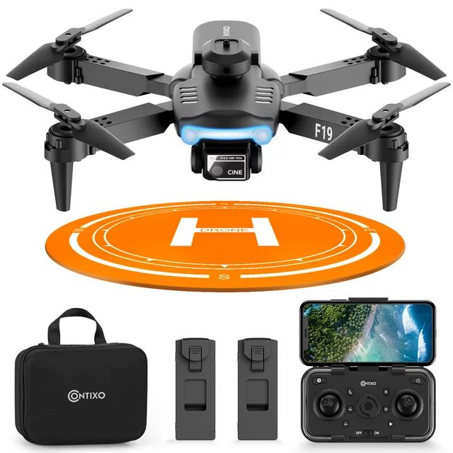 Contixo F19 Drone with 1080P Camera for Adults & Kids – RC Foldable Quadcopter with Four-Way Ob... | Walmart (US)